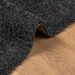 Tapis shaggy à poils longs moderne anthracite 160x160 cm - Photo n°6