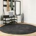 Tapis shaggy à poils longs moderne anthracite Ø 200 cm - Photo n°2