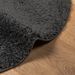 Tapis shaggy à poils longs moderne anthracite Ø 240 cm - Photo n°6