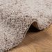 Tapis shaggy à poils longs moderne beige Ø 100 cm - Photo n°6