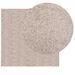 Tapis shaggy à poils longs moderne beige 120x120 cm - Photo n°3