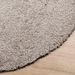 Tapis shaggy à poils longs moderne beige Ø 200 cm - Photo n°4