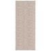 Tapis shaggy à poils longs moderne beige 80x200 cm - Photo n°1