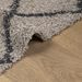 Tapis shaggy à poils longs moderne beige anthracite 100x200 cm - Photo n°6