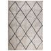 Tapis shaggy à poils longs moderne beige anthracite 140x200 cm - Photo n°2