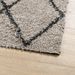 Tapis shaggy à poils longs moderne beige anthracite 160x230 cm - Photo n°4