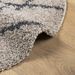 Tapis shaggy à poils longs moderne beige et anthracite Ø 160 cm - Photo n°6