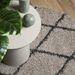 Tapis shaggy à poils longs moderne beige et anthracite Ø 160 cm - Photo n°7