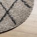 Tapis shaggy à poils longs moderne beige et anthracite Ø 240 cm - Photo n°4