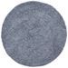 Tapis shaggy à poils longs moderne bleu Ø 120 cm - Photo n°1