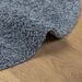 Tapis shaggy à poils longs moderne bleu Ø 120 cm - Photo n°6