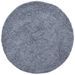 Tapis shaggy à poils longs moderne bleu Ø 240 cm - Photo n°1