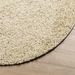 Tapis shaggy à poils longs moderne doré Ø 100 cm - Photo n°4