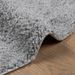 Tapis shaggy à poils longs moderne gris Ø 100 cm - Photo n°6