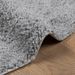 Tapis shaggy à poils longs moderne gris Ø 120 cm - Photo n°6