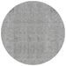 Tapis shaggy à poils longs moderne gris Ø 160 cm - Photo n°1