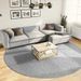 Tapis shaggy à poils longs moderne gris Ø 280 cm - Photo n°2