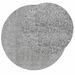 Tapis shaggy à poils longs moderne gris Ø 80 cm - Photo n°3