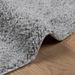 Tapis shaggy à poils longs moderne gris Ø 80 cm - Photo n°6