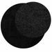 Tapis shaggy à poils longs moderne noir Ø 120 cm - Photo n°3