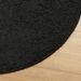 Tapis shaggy à poils longs moderne noir Ø 120 cm - Photo n°4