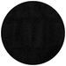 Tapis shaggy à poils longs moderne noir Ø 280 cm - Photo n°1