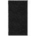 Tapis shaggy à poils longs moderne noir 60x110 cm - Photo n°1