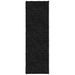 Tapis shaggy à poils longs moderne noir 80x250 cm - Photo n°1