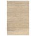 Tapis tissé à la main Jute Tissu 160 x 230 cm Naturel et blanc - Photo n°1