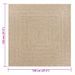 Tapis ZIZUR 120x120 cm aspect de jute intérieur et extérieur - Photo n°8