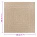 Tapis ZIZUR 200x200 cm aspect de jute intérieur et extérieur - Photo n°8