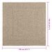 Tapis ZIZUR beige 120x120 cm aspect de jute intérieur extérieur - Photo n°9