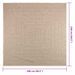 Tapis ZIZUR beige 240x240 cm aspect de jute intérieur extérieur - Photo n°9