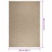 Tapis ZIZUR beige 240x340 cm aspect de jute intérieur extérieur - Photo n°9