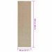 Tapis ZIZUR beige 80x250 cm aspect de jute intérieur extérieur - Photo n°9