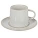 Tasse et sous-tasse porcelaine blanche Praji - Photo n°1