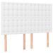 Tête de lit à LED Blanc 144x5x118/128 cm Similicuir - Photo n°1