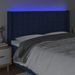 Tête de lit à LED Bleu 203x16x118/128 cm Tissu - Photo n°4