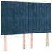Tête de lit à LED Bleu foncé 144x5x118/128 cm Velours - Photo n°1