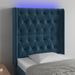 Tête de lit à LED Bleu foncé 83x16x118/128 cm Velours - Photo n°1