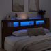Tête de lit à LED chêne marron 220x18,5x103,5cm bois ingénierie - Photo n°1