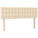 Tête de lit à LED Crème 144x5x78/88 cm Tissu - Photo n°1