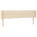 Tête de lit à LED Crème 183x16x78/88 cm Tissu - Photo n°1