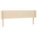 Tête de lit à LED Crème 203x16x78/88 cm Tissu - Photo n°1
