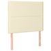 Tête de lit à LED Crème 80x5x118/128 cm Similicuir - Photo n°1