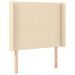 Tête de lit à LED Crème 93x16x118/128 cm Tissu - Photo n°1