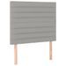 Tête de lit à LED Gris clair 100x5x118/128 cm Tissu - Photo n°1