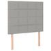 Tête de lit à LED Gris clair 100x5x118/128 cm Tissu - Photo n°1