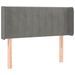 Tête de lit à LED Gris clair 103x16x78/88 cm Velours - Photo n°1