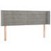 Tête de lit à LED Gris clair 147x16x78/88 cm Velours - Photo n°1